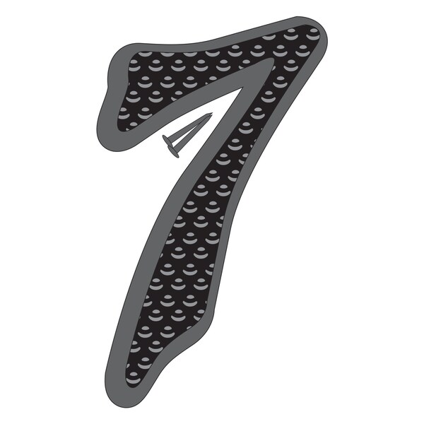 Hy-Ko 4.5In Black Zinc Number 7, 10PK A20264 - main